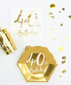 deco anniversaire 40 ans or