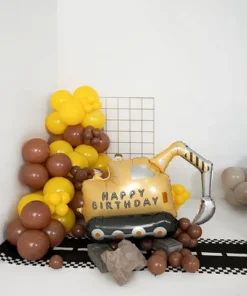 Ballon tractopelle deco anniversaire chantier