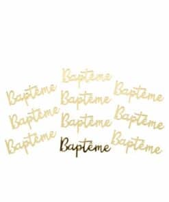 déco bapteme en plexi Or