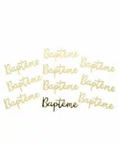 déco bapteme en plexi Or