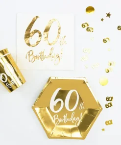 deco Anniversaire 60 ans or