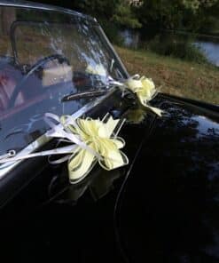 deco voiture mariage jaune