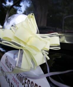 deco voiture mariage jaune