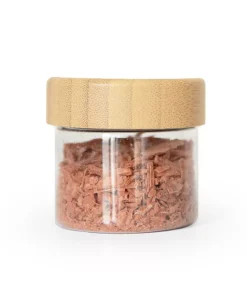 petit pot a dragees en plexi et bouchon en bambou