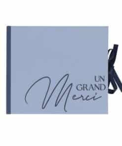 Livre d'or - Bi-Color Bleu  "Un Grand Merci"