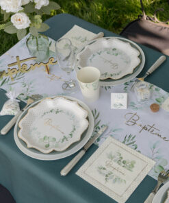 chemin de table bapteme végétal