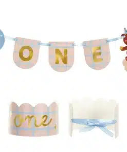 guirlande et couronne ourson 1er anniversaire