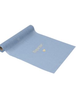 Chemin de table Bapteme bleu galaxie bleu orage