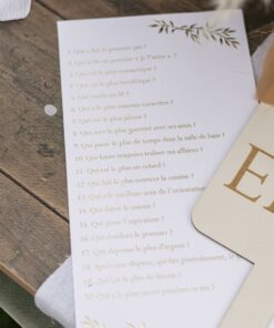 Jeux mariage elle et lui blanc et or