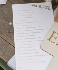 Jeux mariage elle et lui blanc et or