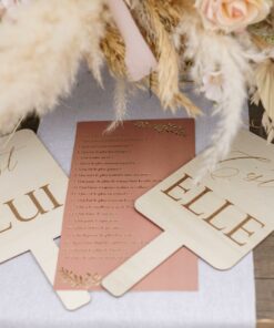 Jeux mariage elle et lui terracota et or