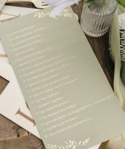 Alternative view of Jeu Mariage "Elle" et "Lui" - Vert Sauge et Or