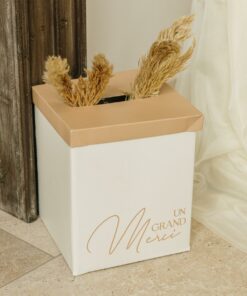 Urne bi-color crème et Camel