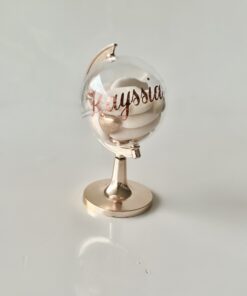 contenant plexi dragees globe rose gold cuivre