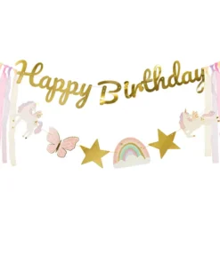 guirlande anniversaire licorne