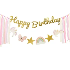 guirlande anniversaire licorne