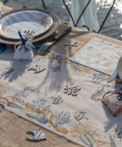 Chemin de table coquillage Decoration theme mer (1)