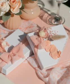 Ruban crepe peche corail