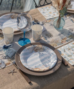 Serviette coquillage deco theme mer