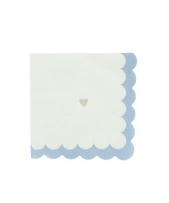 serviette bleu blanc or