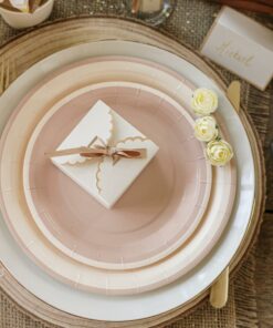 Alternative view of Serviette Bi-Color Rose - Lot de 10