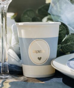 gobelet bleu blanc or