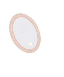 marque place bapteme rose blanc or