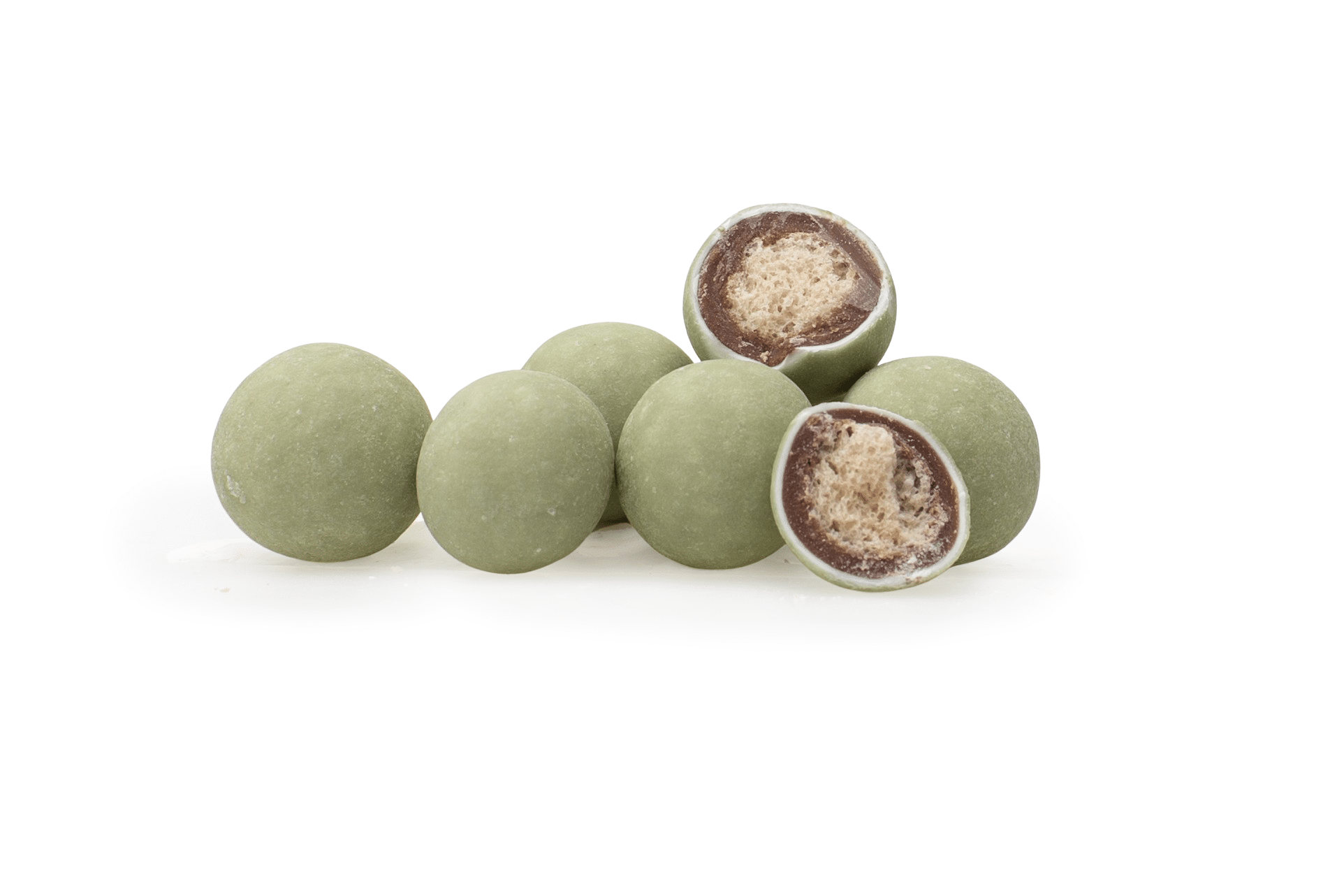 Dragees boule croustillante vert eucalyptus