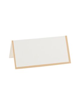 Marque place cartoné blanc et camel