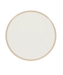 assiette bi color blanc kraft