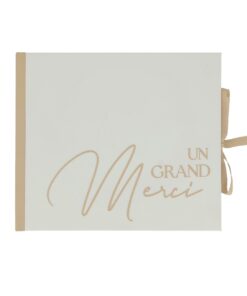 livre d'or bi color blanc kraft