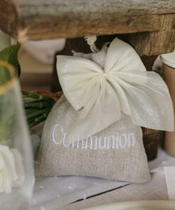 noeud scintillant blanc cassé