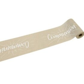 sur chemin de table communion impression blanc