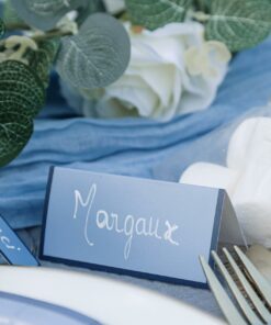 Marque place Bi-Color Bleu