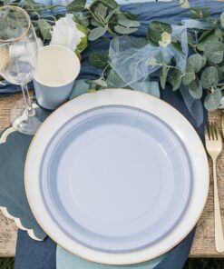 Assiette Bi-Color Bleu