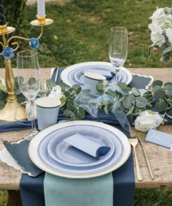 Assiette Bi-Color Bleu