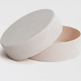 boite a dragées velours beige