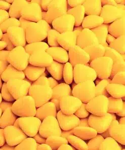 dragées coeur jaune mimosa