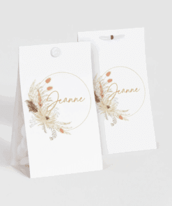 Contenant à dragées pampa champêtre personnalisée