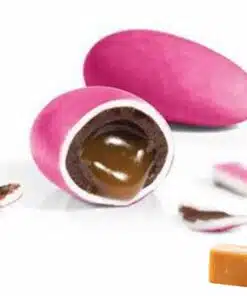 dragees pecou caramel grenadine rose