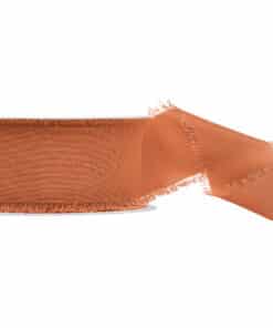 ruban terracotta brique mousseline