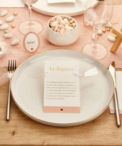 deco rose et doré bapteme