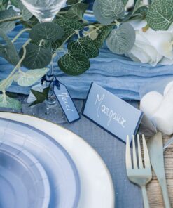 etiquette dragees bleu marine et bleu ciel