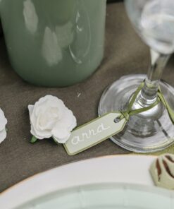 etiquette dragees vert sauge et vert olive